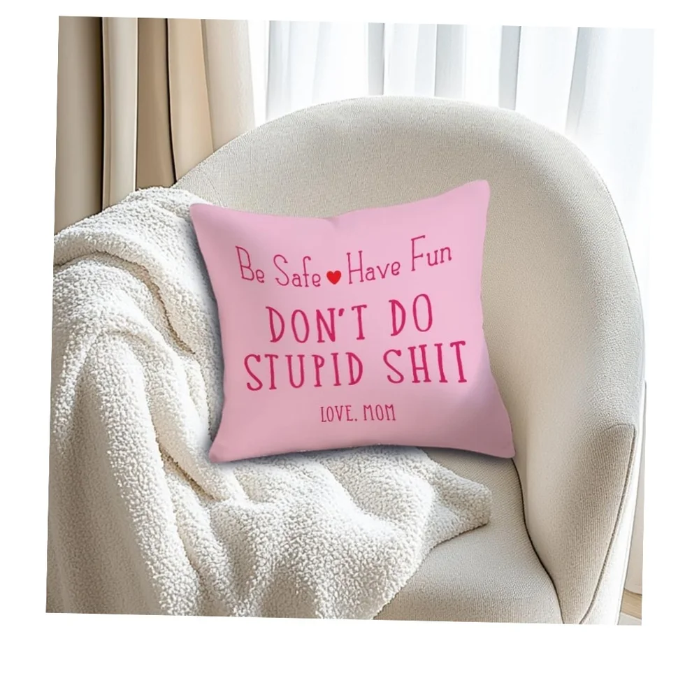 👣4/$20. Funny Pillow Case Double-Sided Call Your Mom & Be Safe Have Fun. NWT - Picture 4 of 6